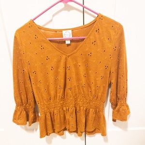 Orange blouse